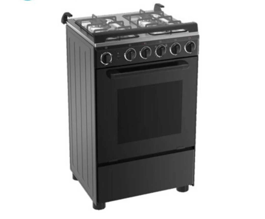 Midea 60x60cm Black Gas Cooker with Oven