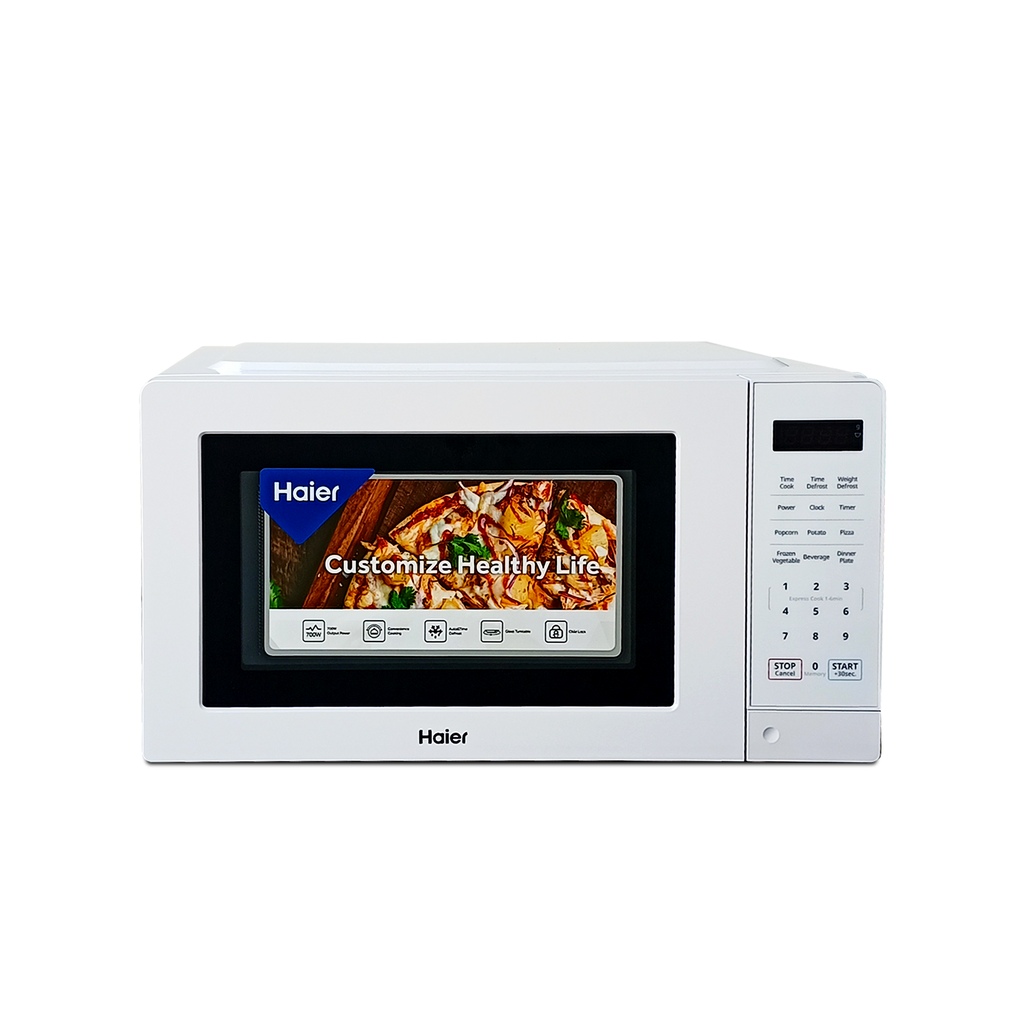 Haier 20L Digital White Microwave Oven