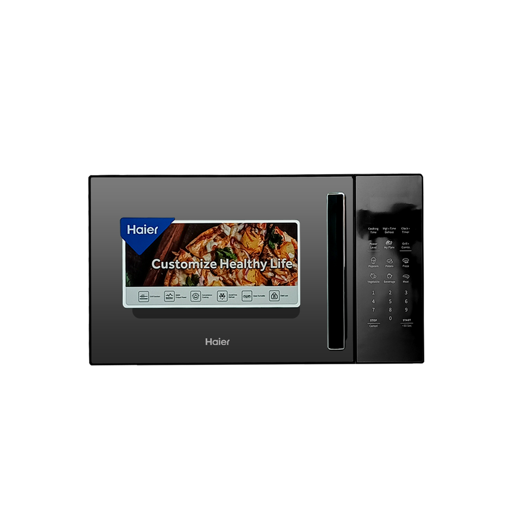 Haier 29L Digital Black Mirror Microwave Oven with Grill