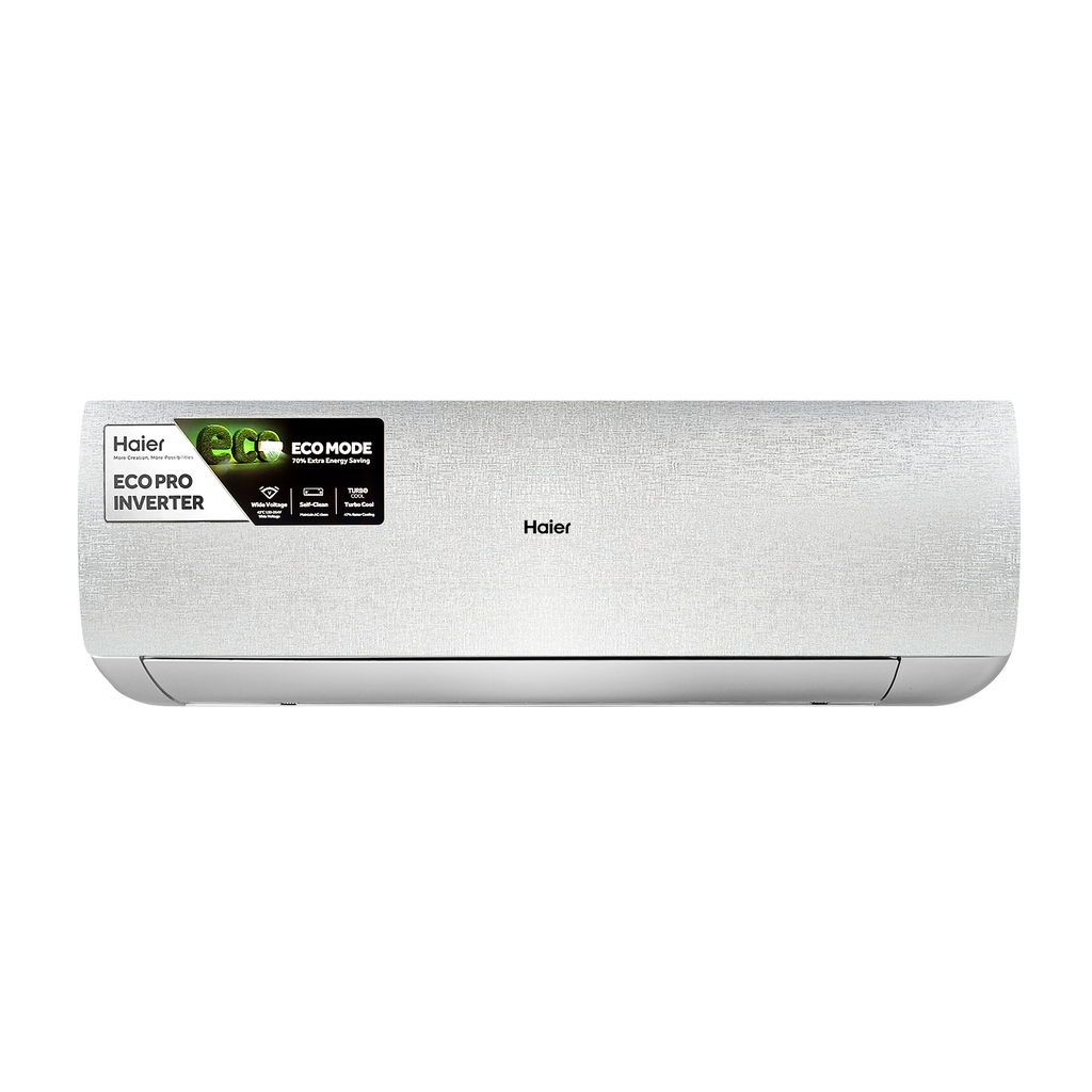Haier 1.5hp R32 Gas 3 Star Eco Pro Inverter Air Conditioner FULLY LOADED [Premium Silver]