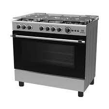 Nasco 5 Burner Full Stainless Steel 90x60cm Gas Cooker with Lighted Oven+Grill