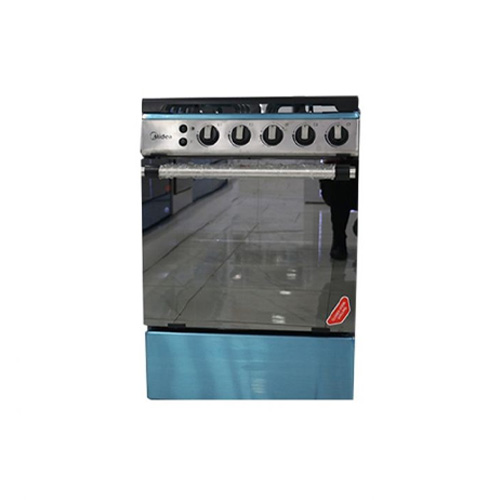 Midea 60x60cm Silver Gas Cooker with Oven & Grill