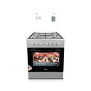 Haier 60x60cm Stainless Steel Gas Cooker with Oven, Grill & Rotisserie
