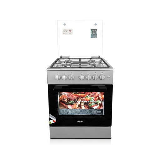 [HCR2040EGS] Haier 60x60cm Stainless Steel Gas Cooker with Oven, Grill & Rotisserie