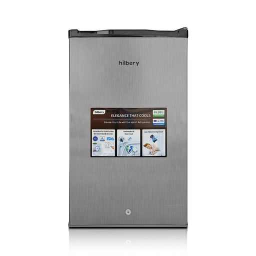 [HLRF-110] Hilbery 92 Ltr Table Top Fridge GREY & BLACK