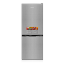 Hilbery 227 Ltr Double Door Bottom Freezer Fridge GREY & BLACK