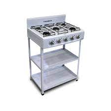 [NASGS-K5CSS-S] Nasco 5 Burner Gas Stove with Shelves & Stand
