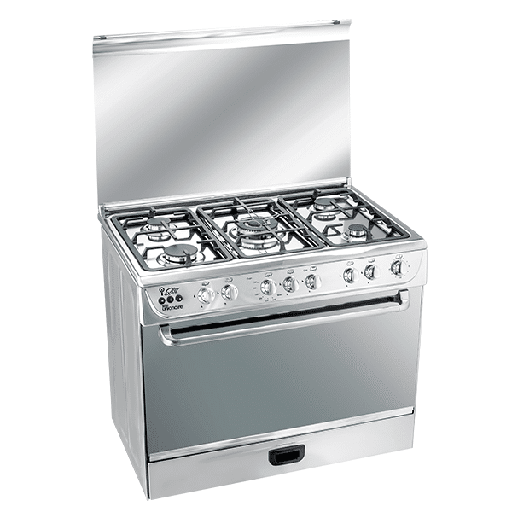 [C6090SS-FC-511] Nasco 90x60cm 5 Burner Stainless Steel Full Option Gas Cooker